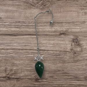 Green Adventurine Triple Moon Pendulum